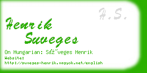 henrik suveges business card